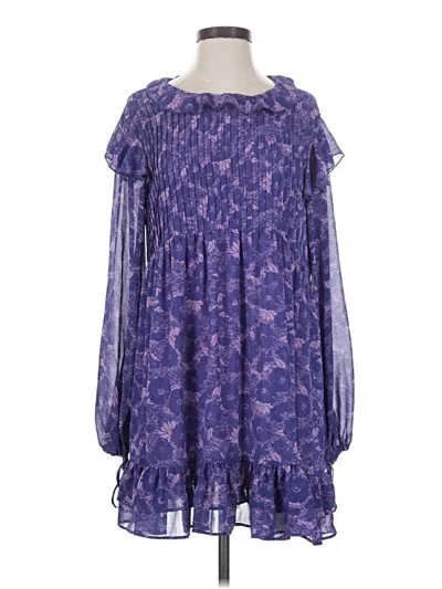Pre-owned Free People Casual Dress In Purple