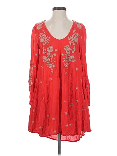 Pre-owned Free People Casual Dress In Red
