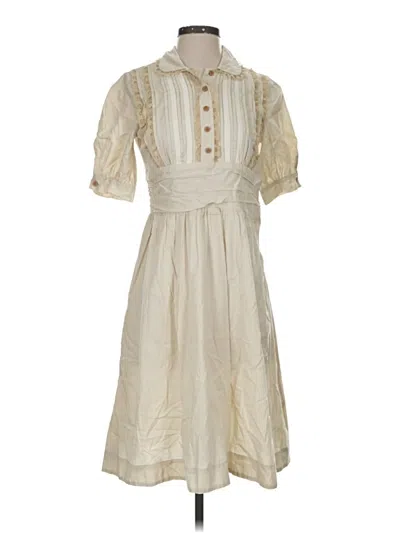 Pre-owned Free People Casual Dress In Tan