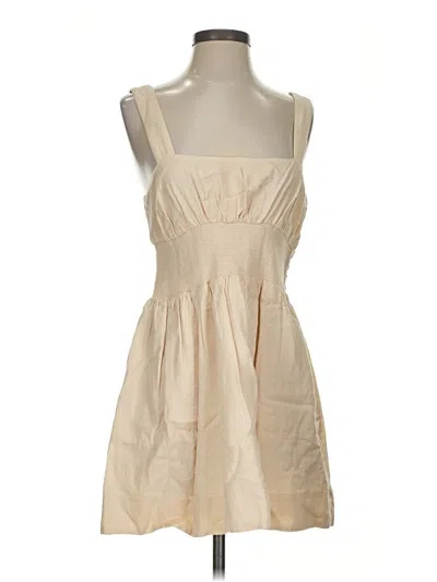 Pre-owned Free People Casual Dress In Tan