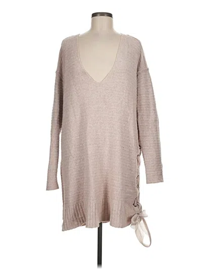 Pre-owned Free People Casual Dress In Tan