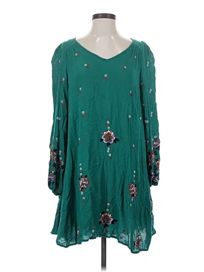 Pre-owned Free People Casual Dress In Teal