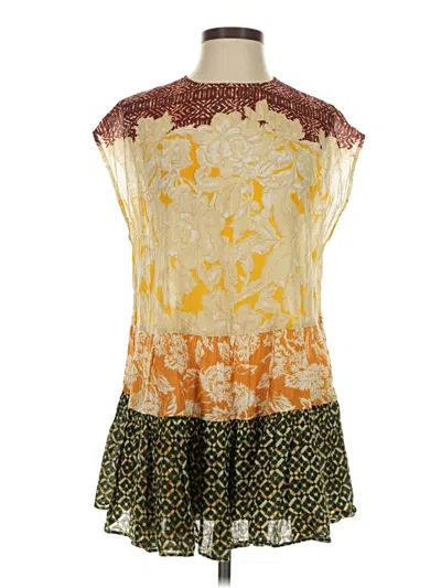 Pre-owned Free People Casual Dress In Yellow