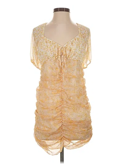Pre-owned Free People Casual Dress In Yellow