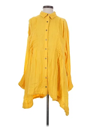 Pre-owned Free People Casual Dress In Yellow