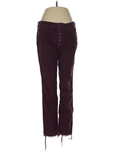 Pre-owned Free People Casual Pants In Burgundy