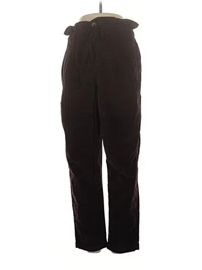 Pre-owned Free People Casual Pants In Burgundy