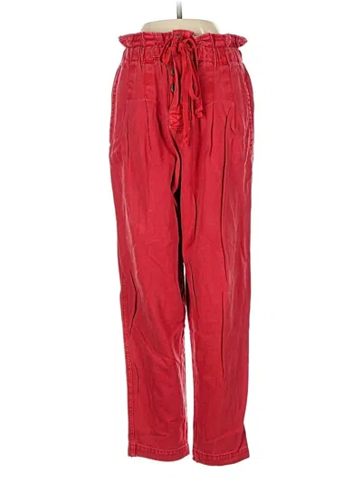 Pre-owned Free People Casual Pants In Red