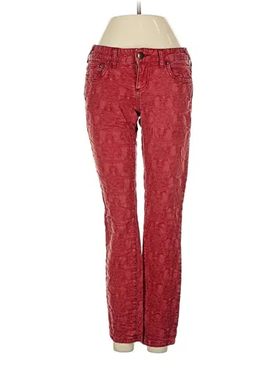 Pre-owned Free People Casual Pants In Red