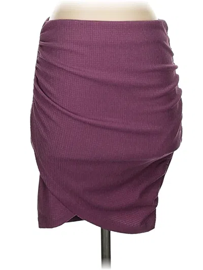 Pre-owned Free People Casual Skirt In Burgundy