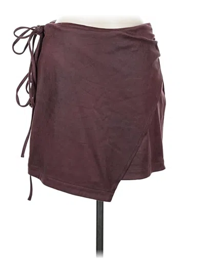 Pre-owned Free People Casual Skirt In Burgundy