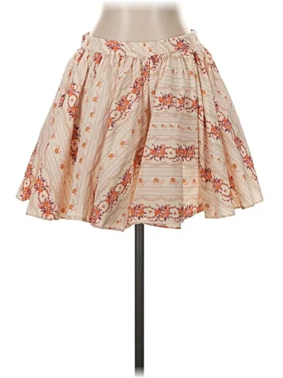 Pre-owned Free People Casual Skirt In Ivory