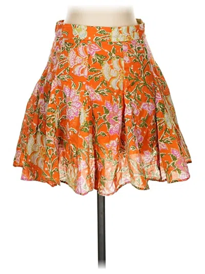 Pre-owned Free People Casual Skirt In Orange