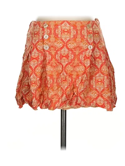 Pre-owned Free People Casual Skirt In Orange