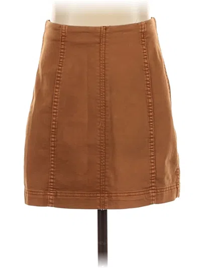 Pre-owned Free People Casual Skirt In Tan
