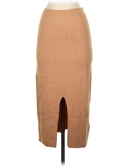Pre-owned Free People Casual Skirt In Tan