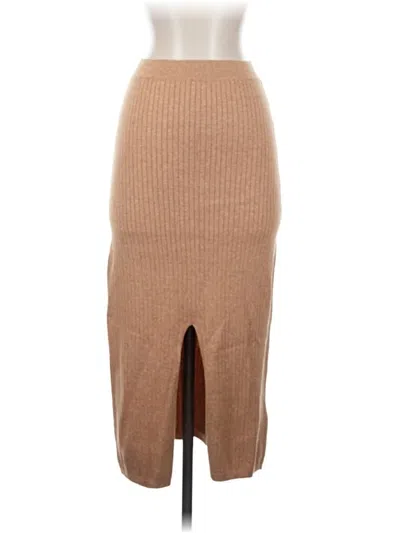 Pre-owned Free People Casual Skirt In Tan