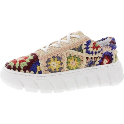 Free People Catch Me If You Can Womens Crochet Lifestyle Casual And Fashion Sneakers In Multi