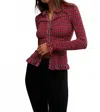 Free People Caught A Feeling Cardigan In Red Combo In Red