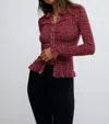 Free People Caught A Feeling Cardigan In Red Combo