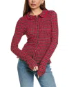 Free People Caught A Feeling Cardi Shirt In Red
