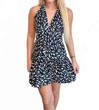 Free People Cecil Mini Dress In Black In Blue