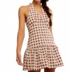 Free People Cecil Flounce Hem Cotton Blend Halter Minidress