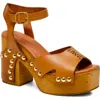Free People Cecily Ankle Strap Platform Sandal In Luggage