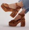 Free People Cecily Clog In Tan In Multi