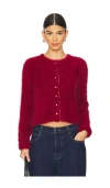 Free People Celeste Cardigan In Burgundy