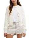 Free People Celeste Crewneck Cardigan In Mirrorball