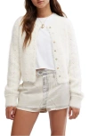 Free People Celeste Open Stitch Cardigan In Ivory