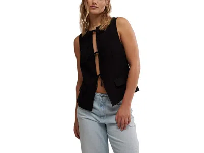 Free People Celia Suit Vest In Black