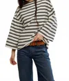 Free People C'est La Vie Stripe Cotton T-shirt