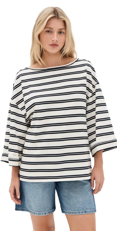 Free People Cest La Vie Tee Black Combo