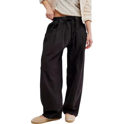 FREE PEOPLE FREE PEOPLE CHAMBERS DRAWSTRING LINEN & COTTON PANTS