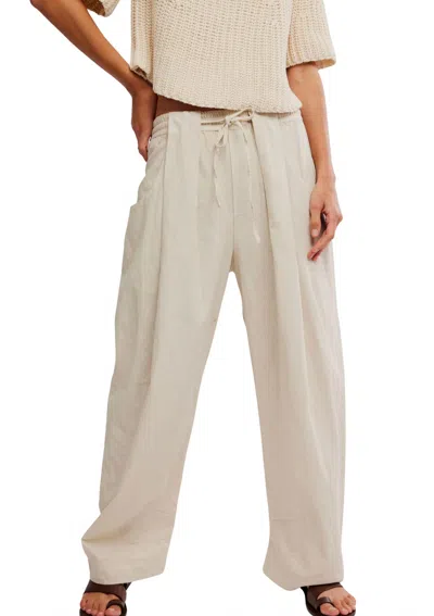 Free People Chambers Laid Back Pull On Pant In Summer Sand In Neutral