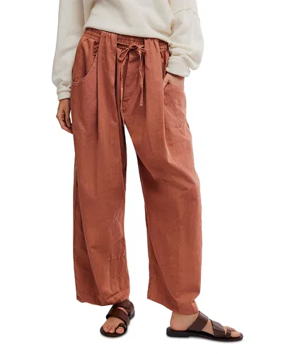 Free People Chambers Laid Back Pull On Pants In Pink