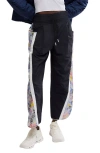 Free People Champ Is Here Drawstring Pants In Mystic Floral Combo
