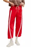 Free People Champ Is Here Track Pant In Winterberry In Red