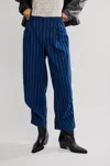 Free People Nice Choice Stripe Pull-on Pants In Blue