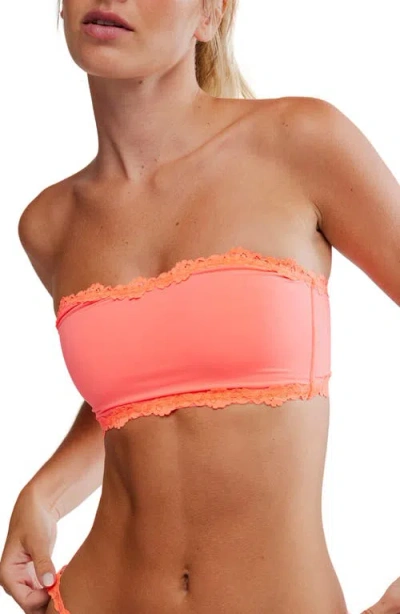 Free People Charlie Bandeau Bra In Orange