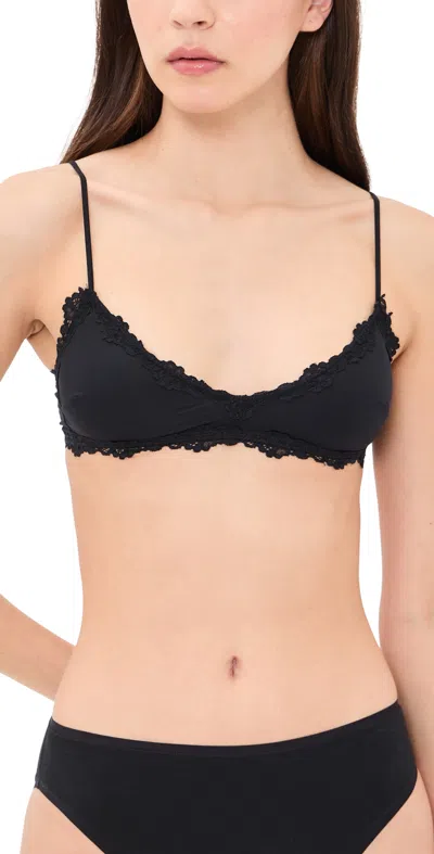 Free People Charlie V Ribbed Bralette In Black