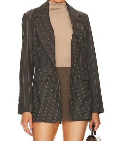 Free People Charlotte Blazer In Charcoal Combo