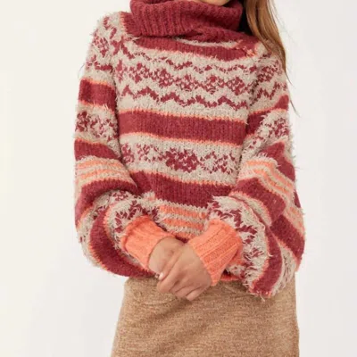 Free People Check Me Out Pullover In Red