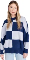 Free People Easy Street Checkered Tunic Top In Blueprint Combo In Blueprint Combo