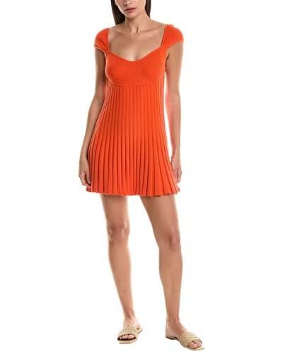 Free People Cherie Mini Dress In Orange