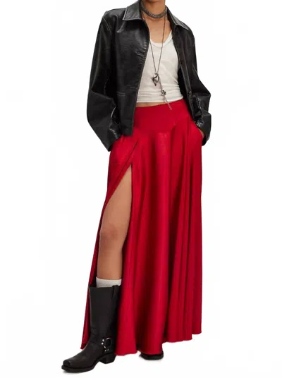 Free People Chilco Maxi Skirt In Salsa In Green