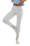 Free People Chill Evening Knit Pajamas In Ivory Combo