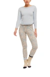 Free People Chill Evening Knit Pajamas In Snow Combo